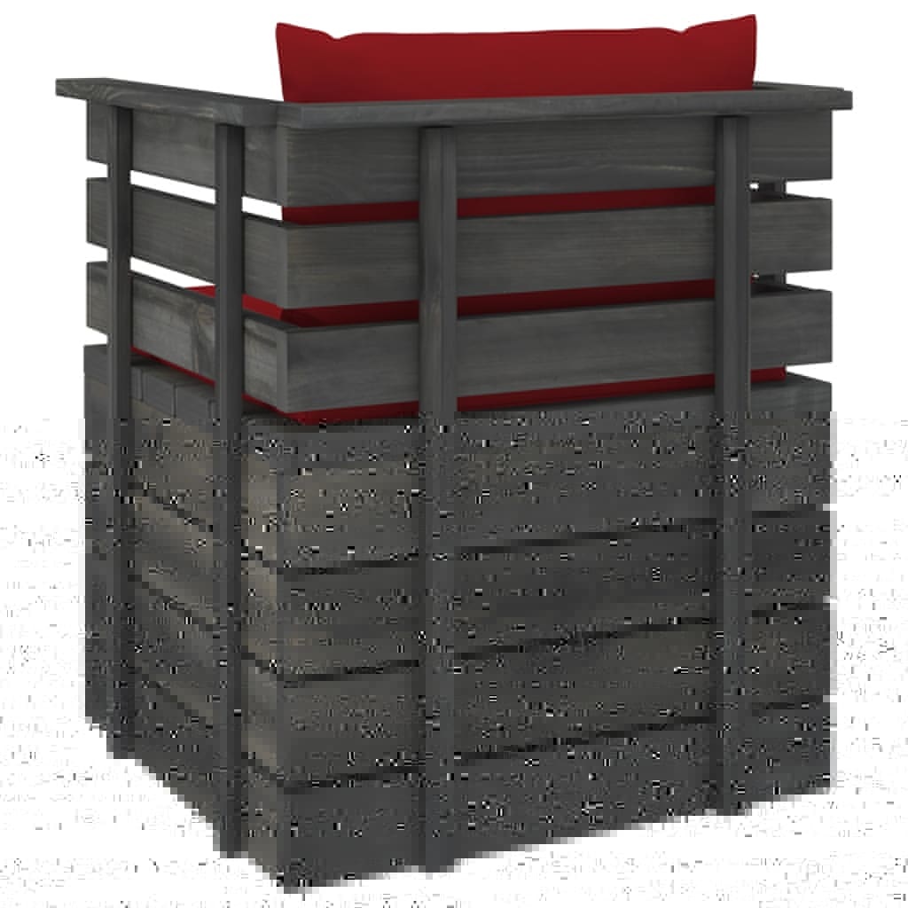 VidaXL 12-delige Loungeset met kussens pallet massief grenenhout