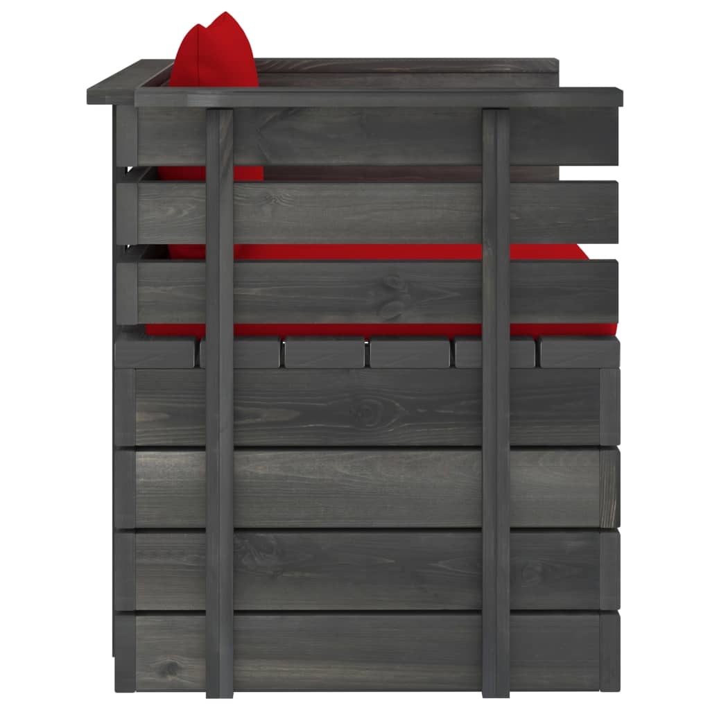 VidaXL 12-delige Loungeset met kussens pallet massief grenenhout