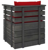 VidaXL 12-delige Loungeset met kussens pallet massief grenenhout