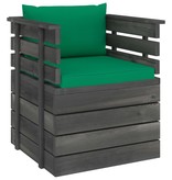VidaXL 12-delige Loungeset met kussens pallet massief grenenhout