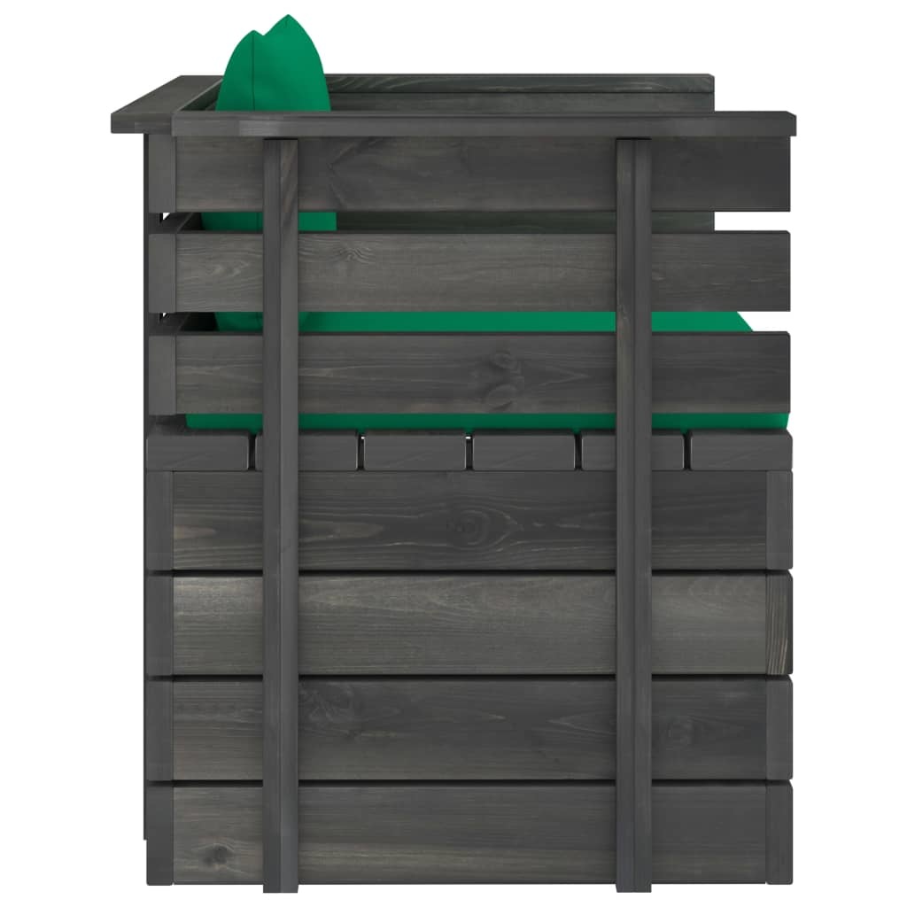 VidaXL 12-delige Loungeset met kussens pallet massief grenenhout