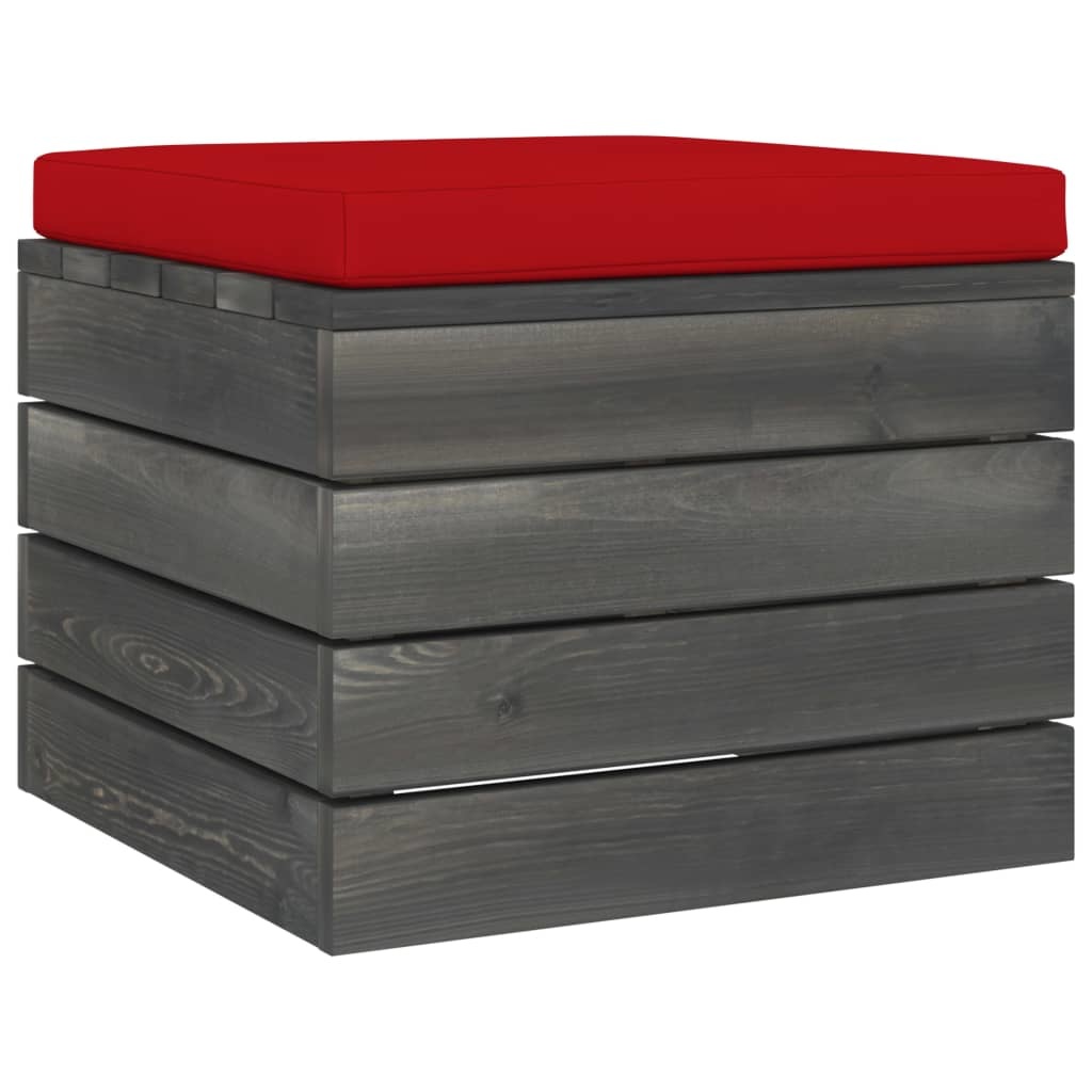 VidaXL 11-delige Loungeset met kussens pallet massief grenenhout