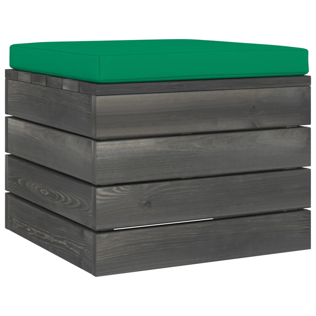 VidaXL 9-delige Loungeset met kussens pallet massief grenenhout