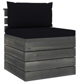 VidaXL 9-delige Loungeset met kussens pallet massief grenenhout