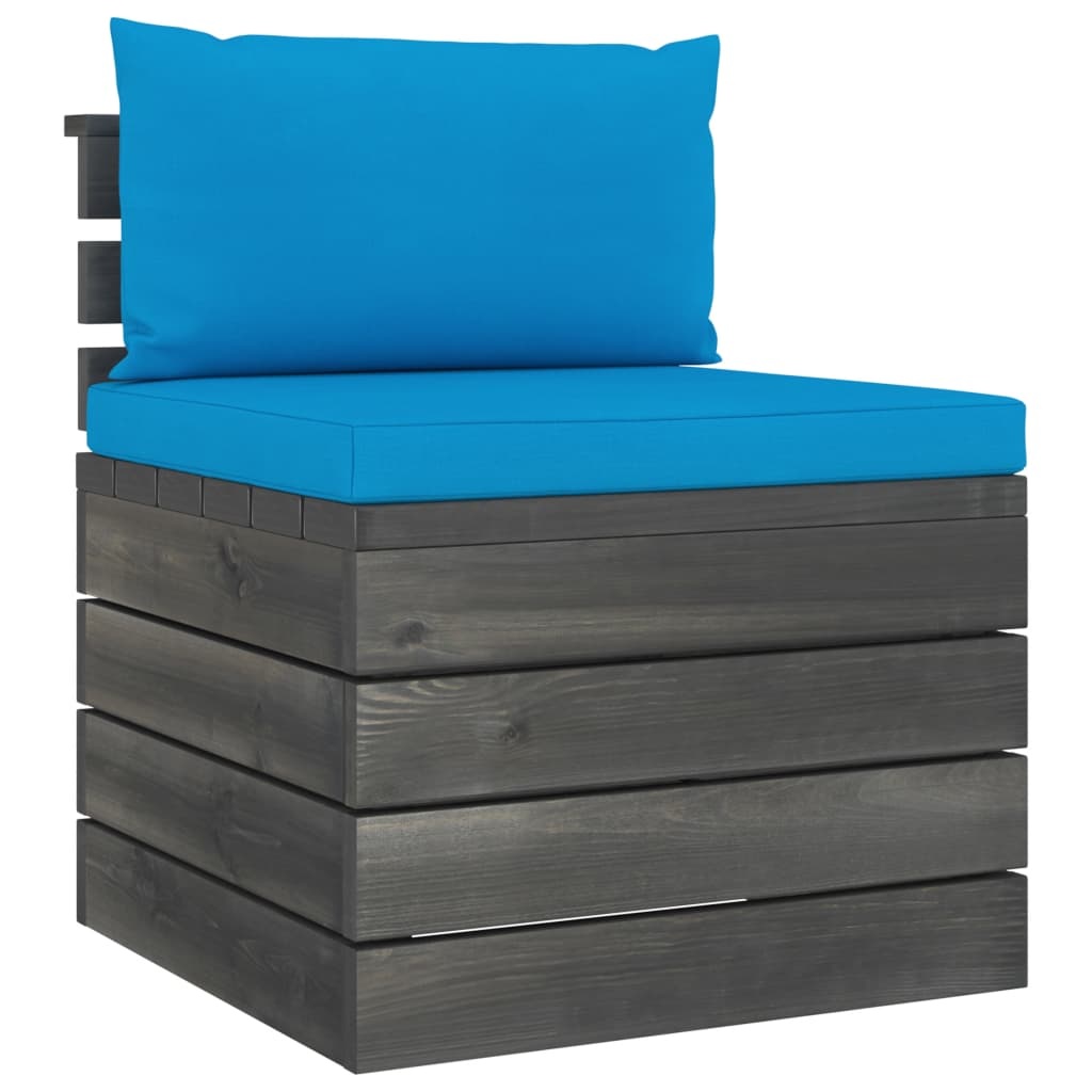 VidaXL 9-delige Loungeset met kussens pallet massief grenenhout