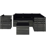 VidaXL 8-delige Loungeset met kussens pallet massief grenenhout