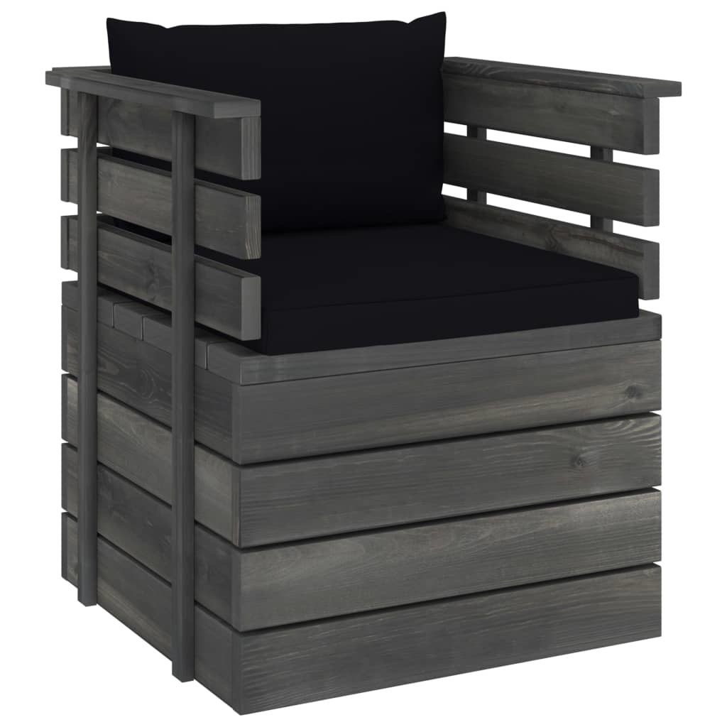 VidaXL 8-delige Loungeset met kussens pallet massief grenenhout