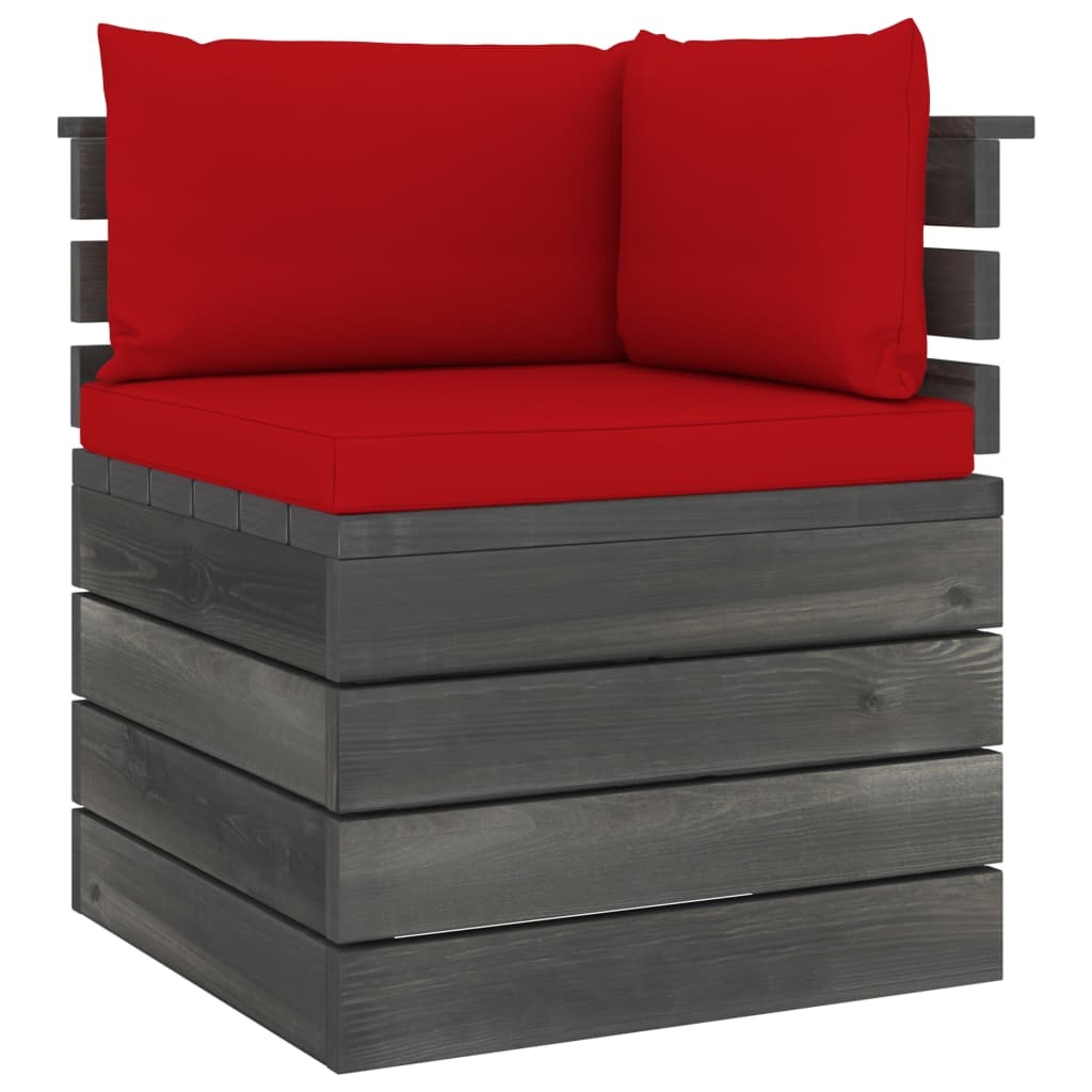 vidaXL 8-delige Loungeset met kussens pallet massief grenenhout