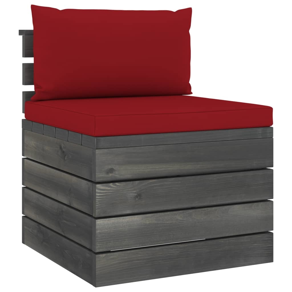 vidaXL 8-delige Loungeset met kussens pallet massief grenenhout