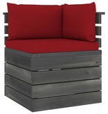 vidaXL 8-delige Loungeset met kussens pallet massief grenenhout