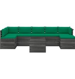 VidaXL 8-delige Loungeset met kussens pallet massief grenenhout