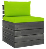 vidaXL 7-delige Loungeset met kussens pallet massief grenenhout