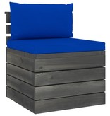 vidaXL 7-delige Loungeset met kussens pallet massief grenenhout