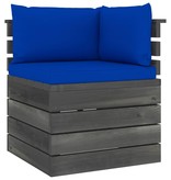 vidaXL 7-delige Loungeset met kussens pallet massief grenenhout