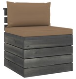 vidaXL 7-delige Loungeset met kussens pallet massief grenenhout