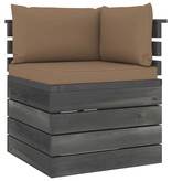 VidaXL 7-delige Loungeset met kussens pallet massief grenenhout