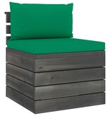 vidaXL 7-delige Loungeset met kussens pallet massief grenenhout