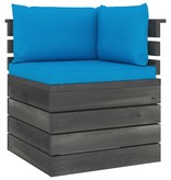 vidaXL 7-delige Loungeset met kussens pallet massief grenenhout