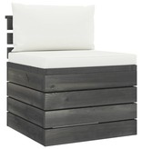 VidaXL 7-delige Loungeset met kussens pallet massief grenenhout