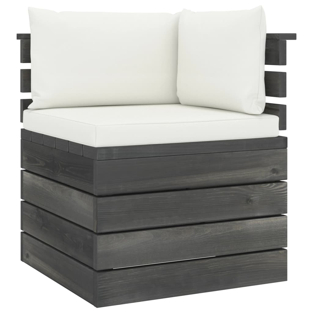 VidaXL 7-delige Loungeset met kussens pallet massief grenenhout