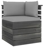 VidaXL 7-delige Loungeset met kussens pallet massief grenenhout