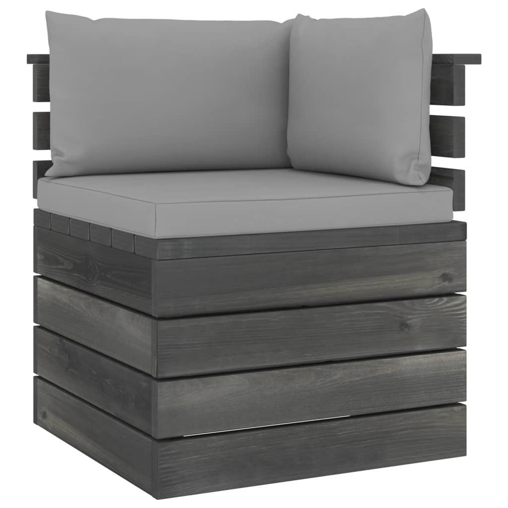 VidaXL 7-delige Loungeset met kussens pallet massief grenenhout