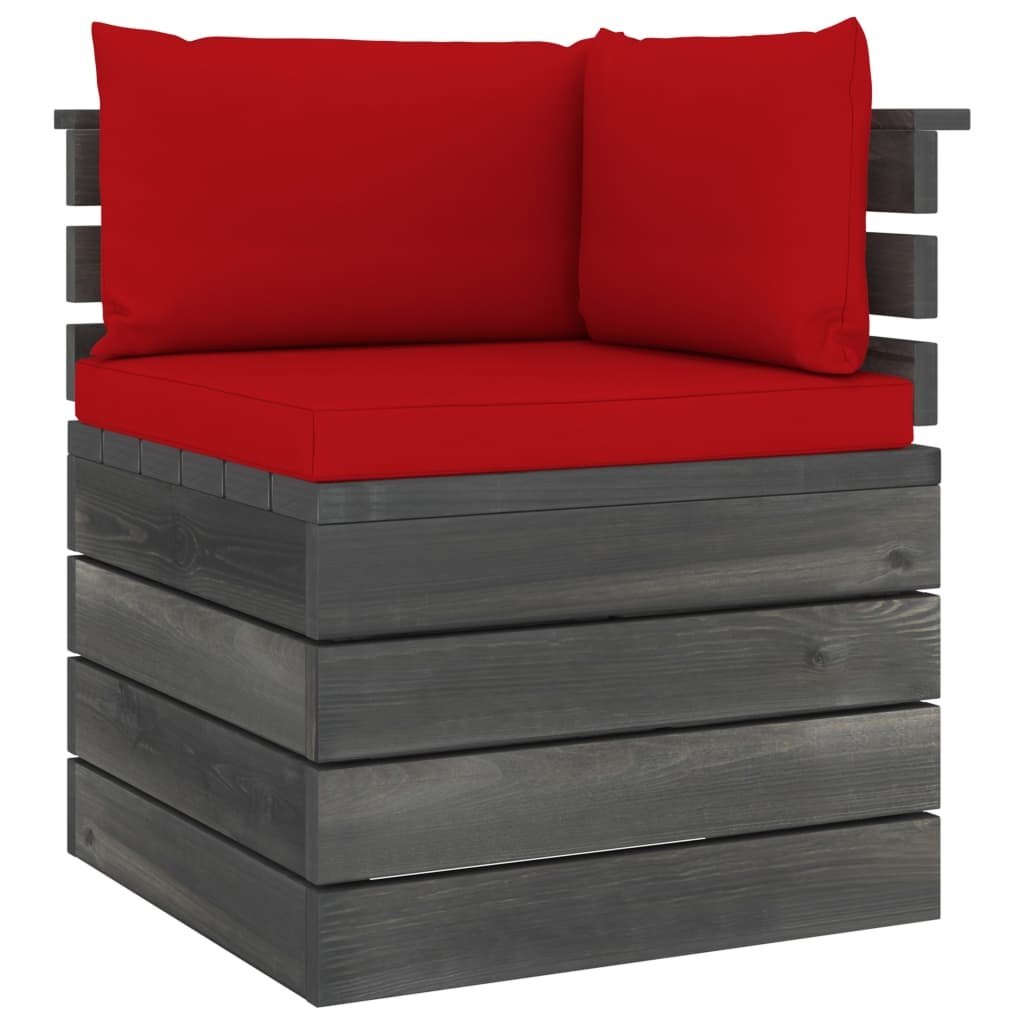 VidaXL 7-delige Loungeset met kussens pallet massief grenenhout