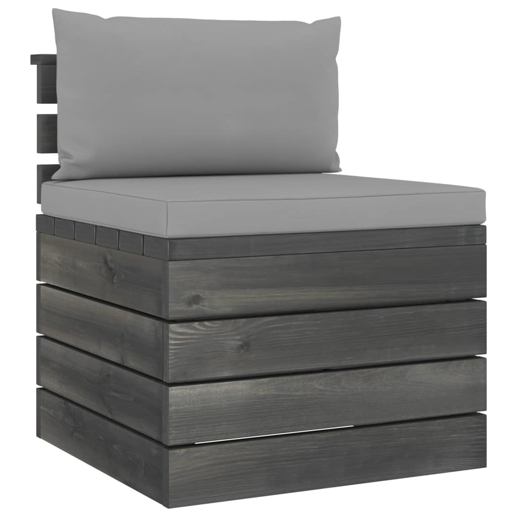 VidaXL 7-delige Loungeset met kussens pallet massief grenenhout