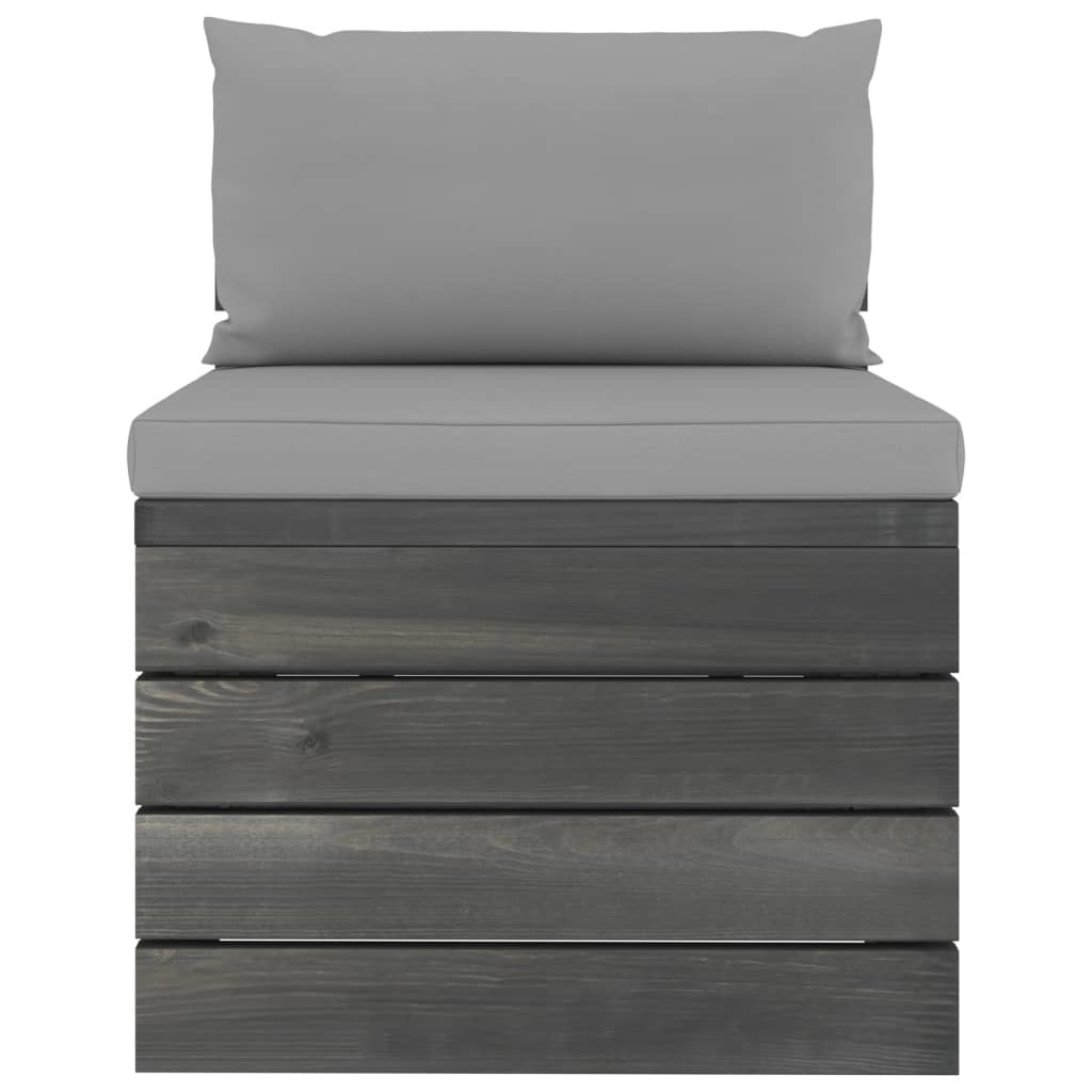 VidaXL 7-delige Loungeset met kussens pallet massief grenenhout