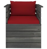 VidaXL 7-delige Loungeset met kussens pallet massief grenenhout