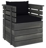 VidaXL 7-delige Loungeset met kussens pallet massief grenenhout