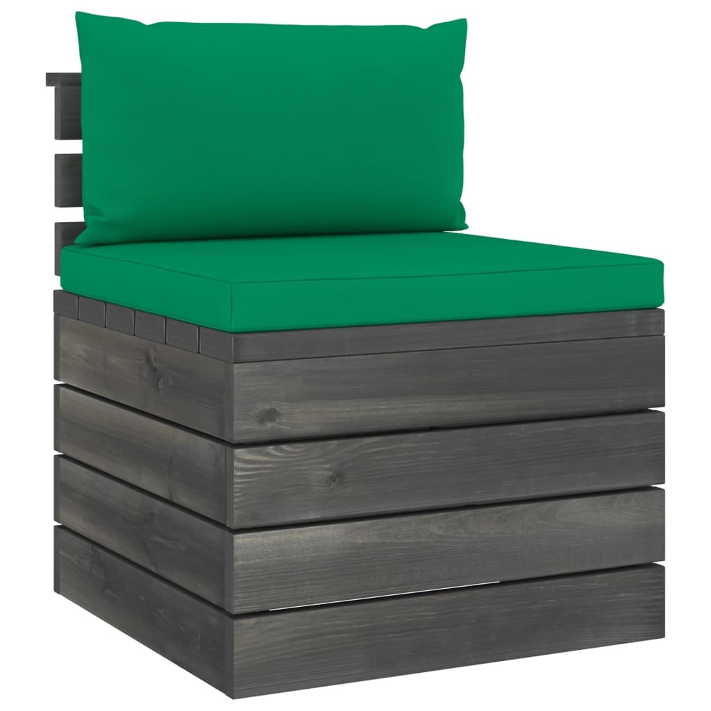 VidaXL 7-delige Loungeset met kussens pallet massief grenenhout
