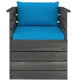 VidaXL 7-delige Loungeset met kussens pallet massief grenenhout
