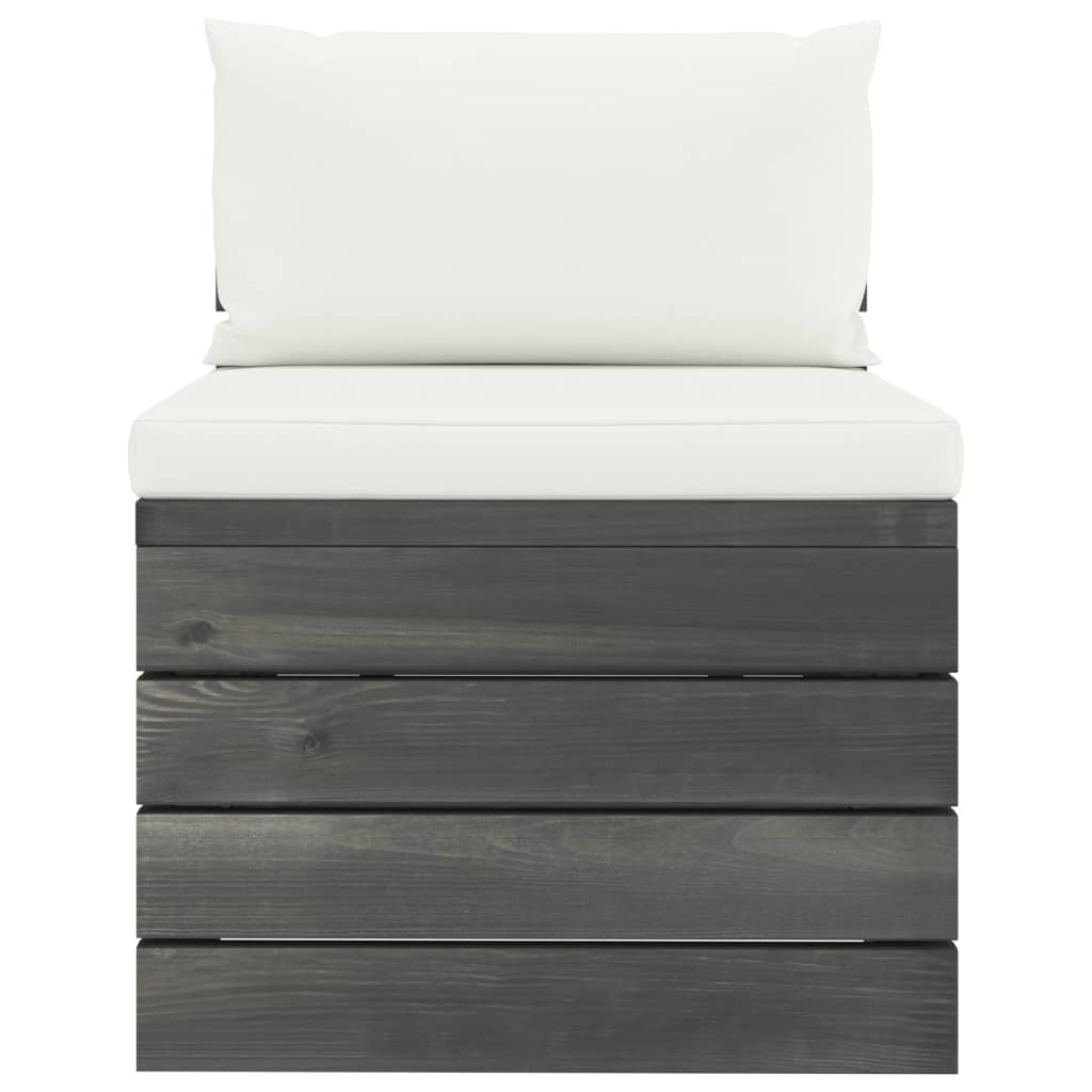 VidaXL 7-delige Loungeset met kussens pallet massief grenenhout