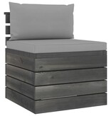 VidaXL 7-delige Loungeset met kussens pallet massief grenenhout