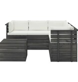 VidaXL 6-delige Loungeset met kussens pallet massief grenenhout