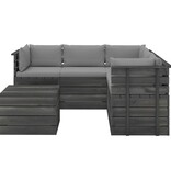 VidaXL 6-delige Loungeset met kussens pallet massief grenenhout