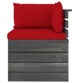VidaXL 6-delige Loungeset met kussens pallet grenenhout