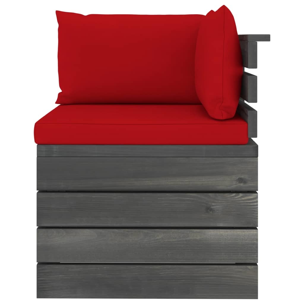 VidaXL 6-delige Loungeset met kussens pallet grenenhout