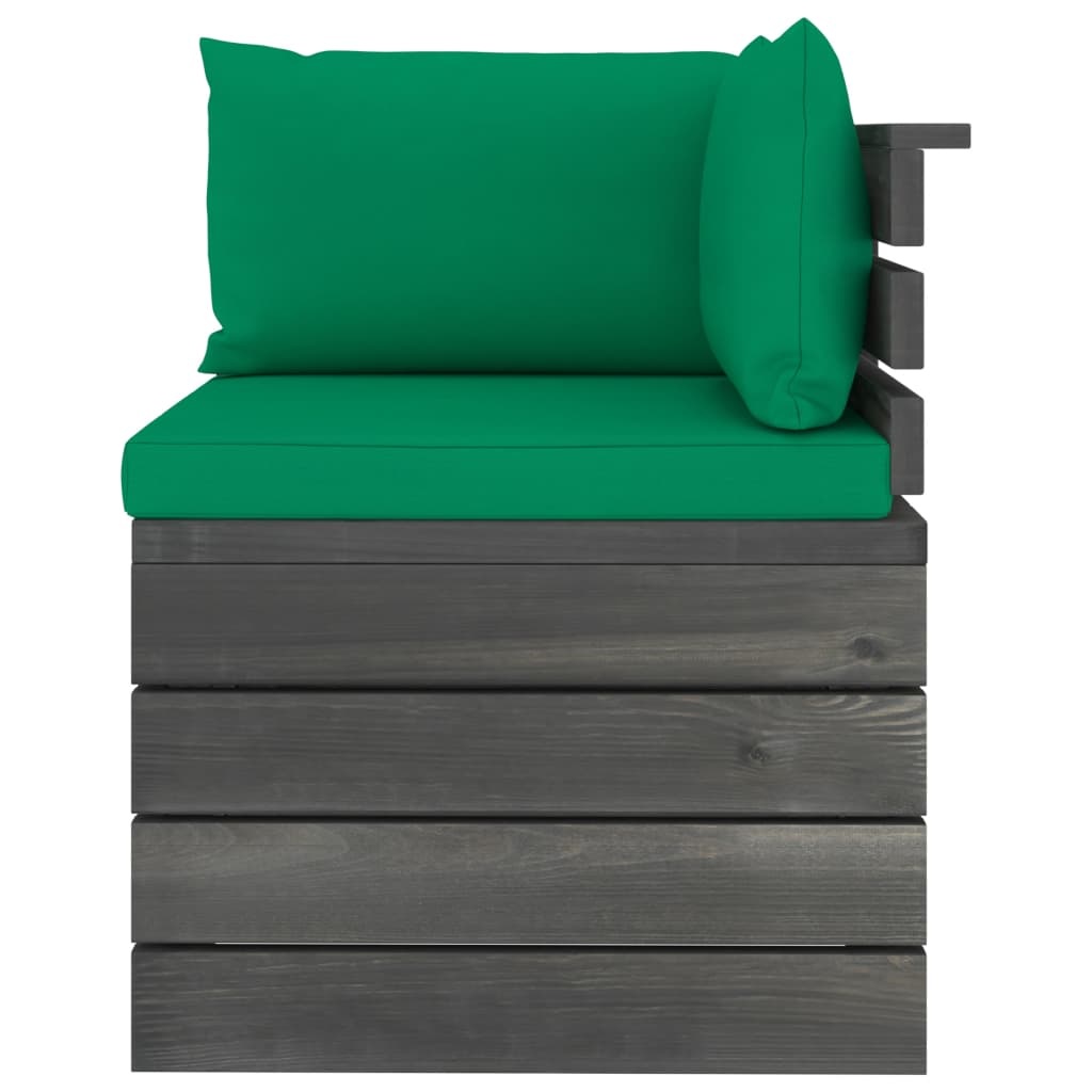 VidaXL 6-delige Loungeset met kussens pallet grenenhout