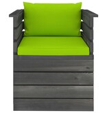 VidaXL 7-delige Loungeset met kussens pallet massief grenenhout