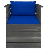 VidaXL 7-delige Loungeset met kussens pallet massief grenenhout