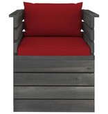 VidaXL 7-delige Loungeset met kussens pallet massief grenenhout