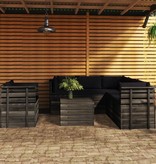 VidaXL 7-delige Loungeset met kussens pallet massief grenenhout