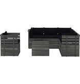 VidaXL 7-delige Loungeset met kussens pallet massief grenenhout