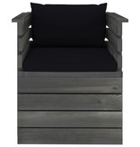 VidaXL 7-delige Loungeset met kussens pallet massief grenenhout