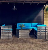 VidaXL 7-delige Loungeset met kussens pallet massief grenenhout