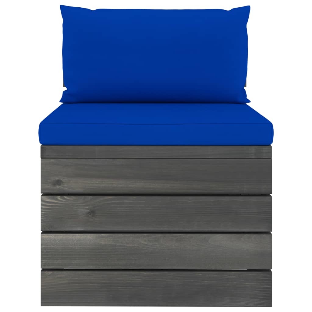 VidaXL 6-delige Loungeset met kussens pallet massief grenenhout