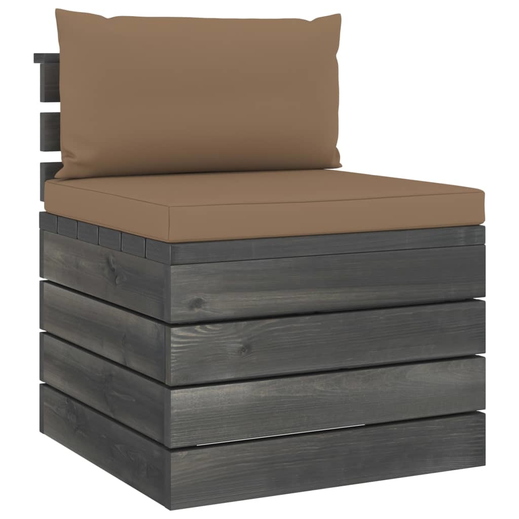 VidaXL 6-delige Loungeset met kussens pallet massief grenenhout