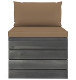 VidaXL 6-delige Loungeset met kussens pallet massief grenenhout